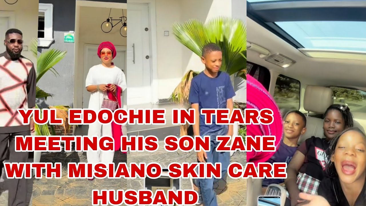 YUL EDOCHIE IN TEARS MEETING HIS SON ZANE WITH MISIANO SKIN CARE HUSBAND 