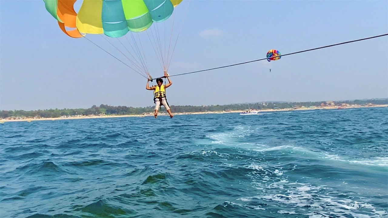 Parasailing gone wrong 😂😂|| rides to try in goa || tamil #goa #parasailing #hkvlogs #tamilvlogs