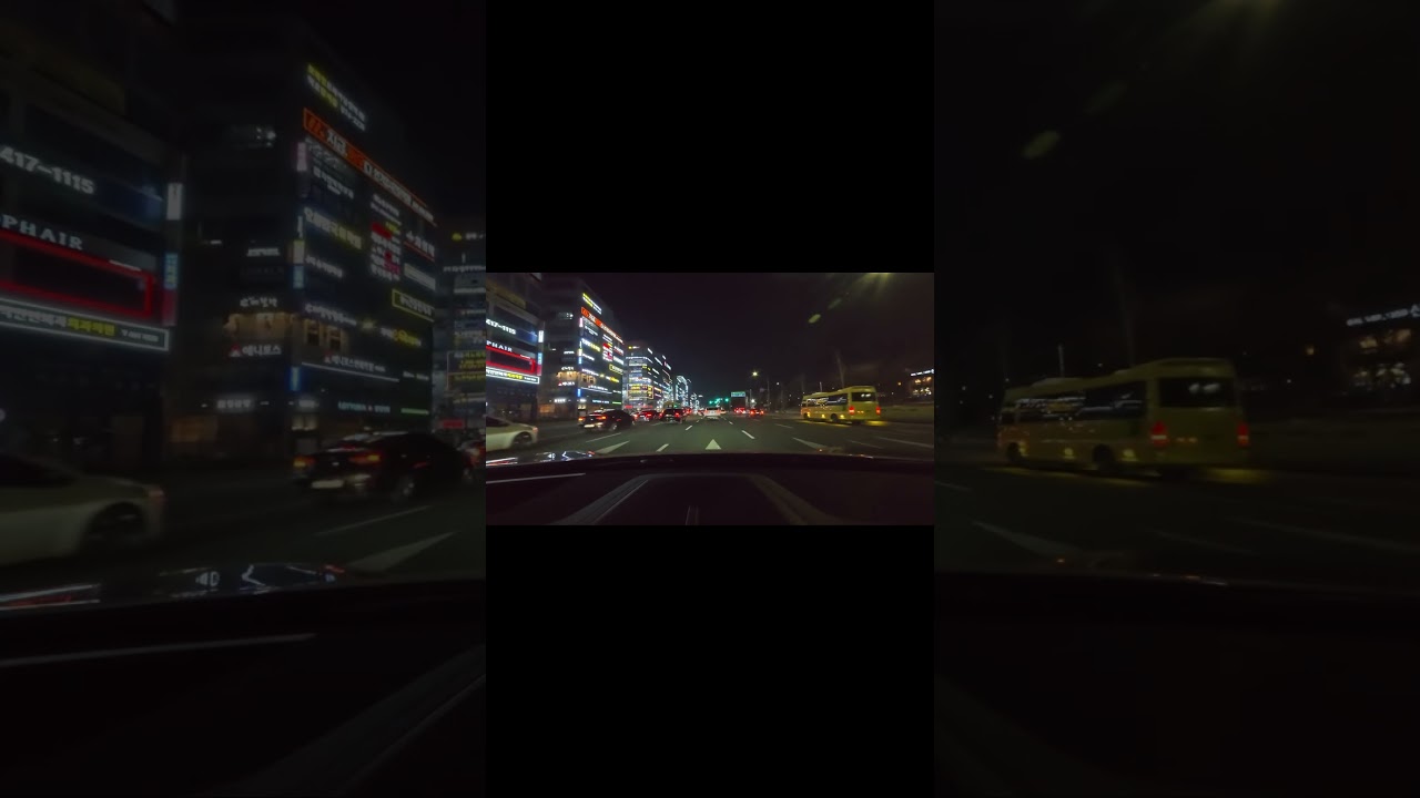 1 Minute Night Drive in the City #carasmr #polestar4 #nightdrive