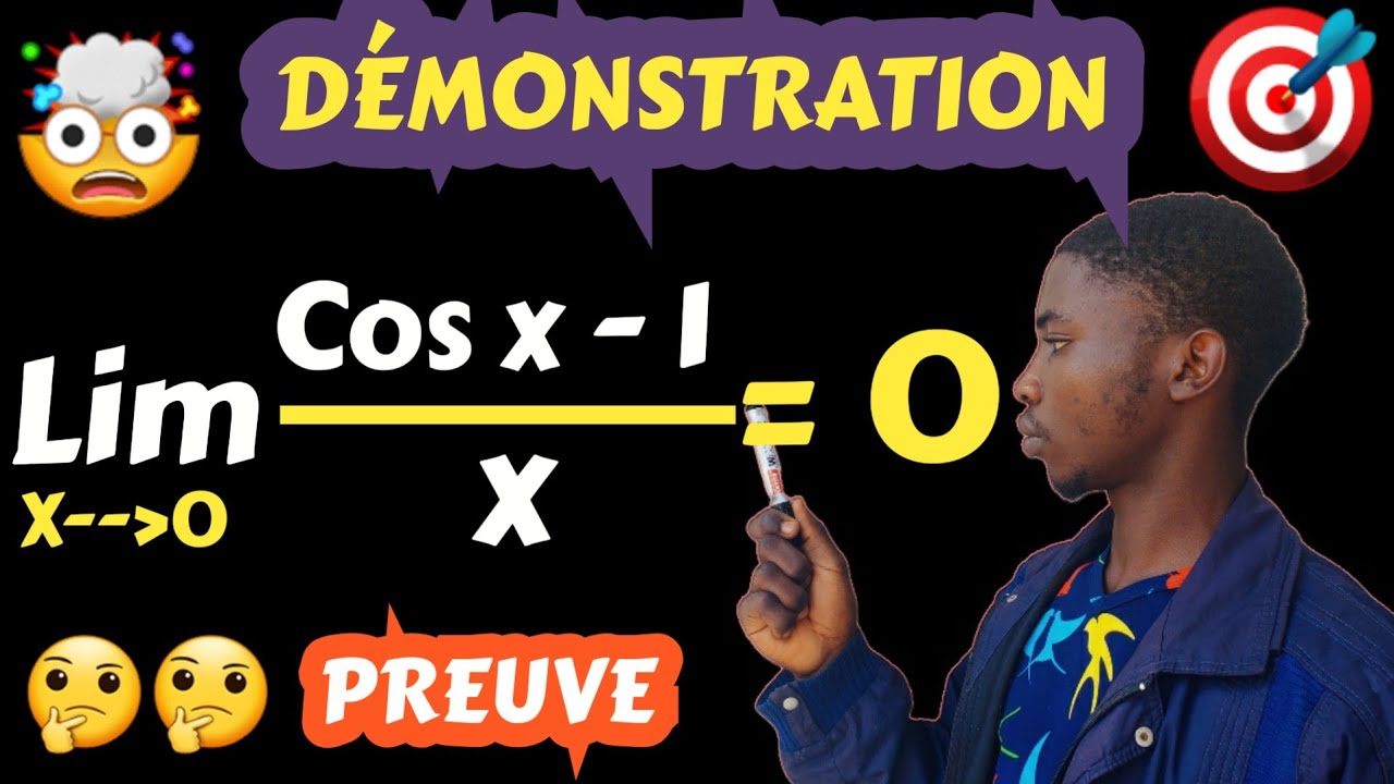 D&Eacute;MONSTRATION  😇 ||   lim (cos x - 1 )/ x =  0 lorsque x tend vers 0
