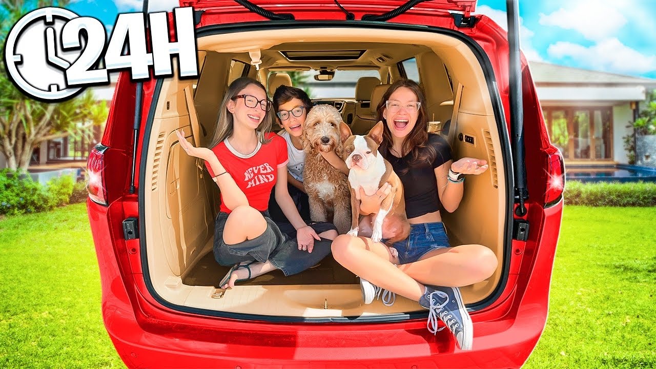 PASSAMOS O DIA INTEIRO NO CARRO - 24 HORAS NO CARRO COM A FAMÍLIA INTEIRA