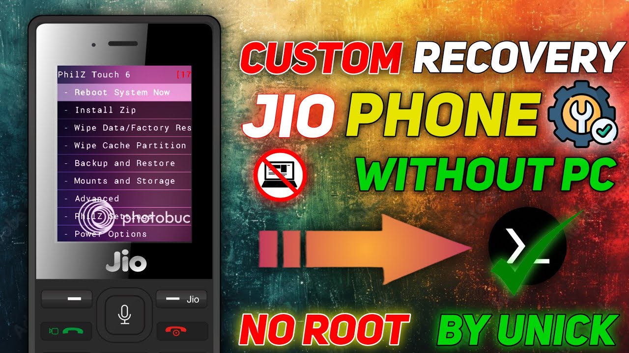 🔥CUSTOM RECOVERY🔥 INSTALL JIO PHONE || WITHOUT PC || NO ROOT || USING TERMUX BY UNICK