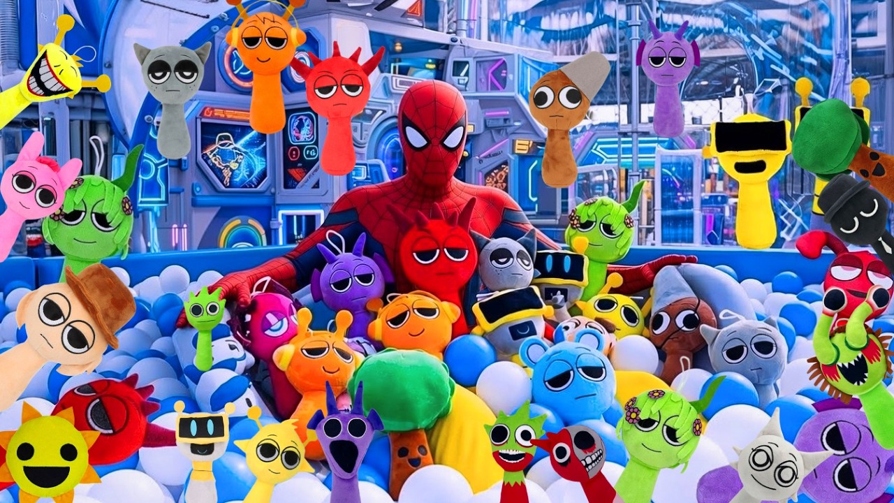 Is something wrong with the ball pit? | Spiderman & Sprunki