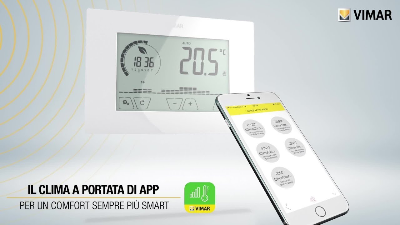 Termostato Wi-Fi ClimaThermo spot 30” By Vimar