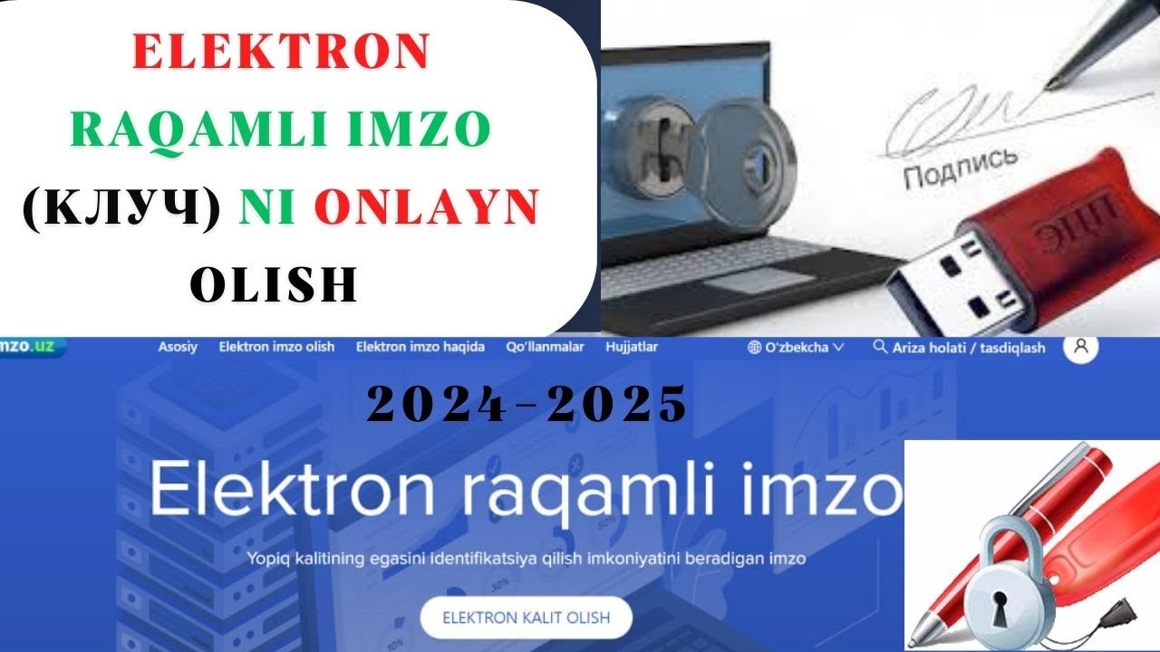ELEKTRON RAQAMLI IMZO  (КЛУЧ) ni onlayn olishning  ENG ZO'R Varianti