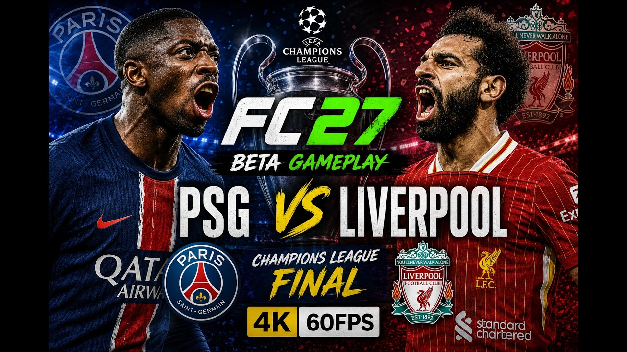 FC 27 Beta Gameplay | PSG vs Liverpool | Champions League Final | 4K 60FPS