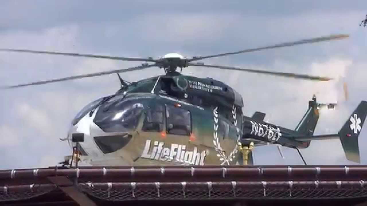 LifeFlight 1 N676LF Taking Off From UPMC Mercy