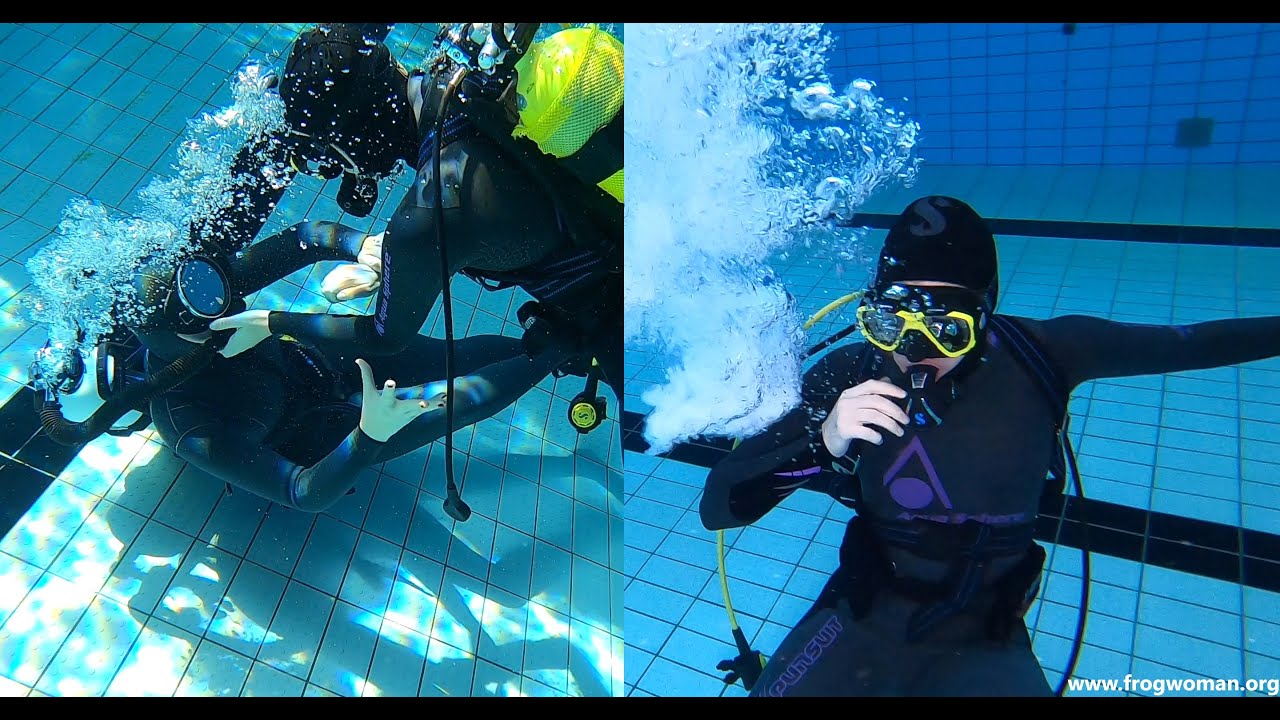 Air hose play - Trailer &ndash; A scuba fight with two female divers  [Video 17 of Project F]