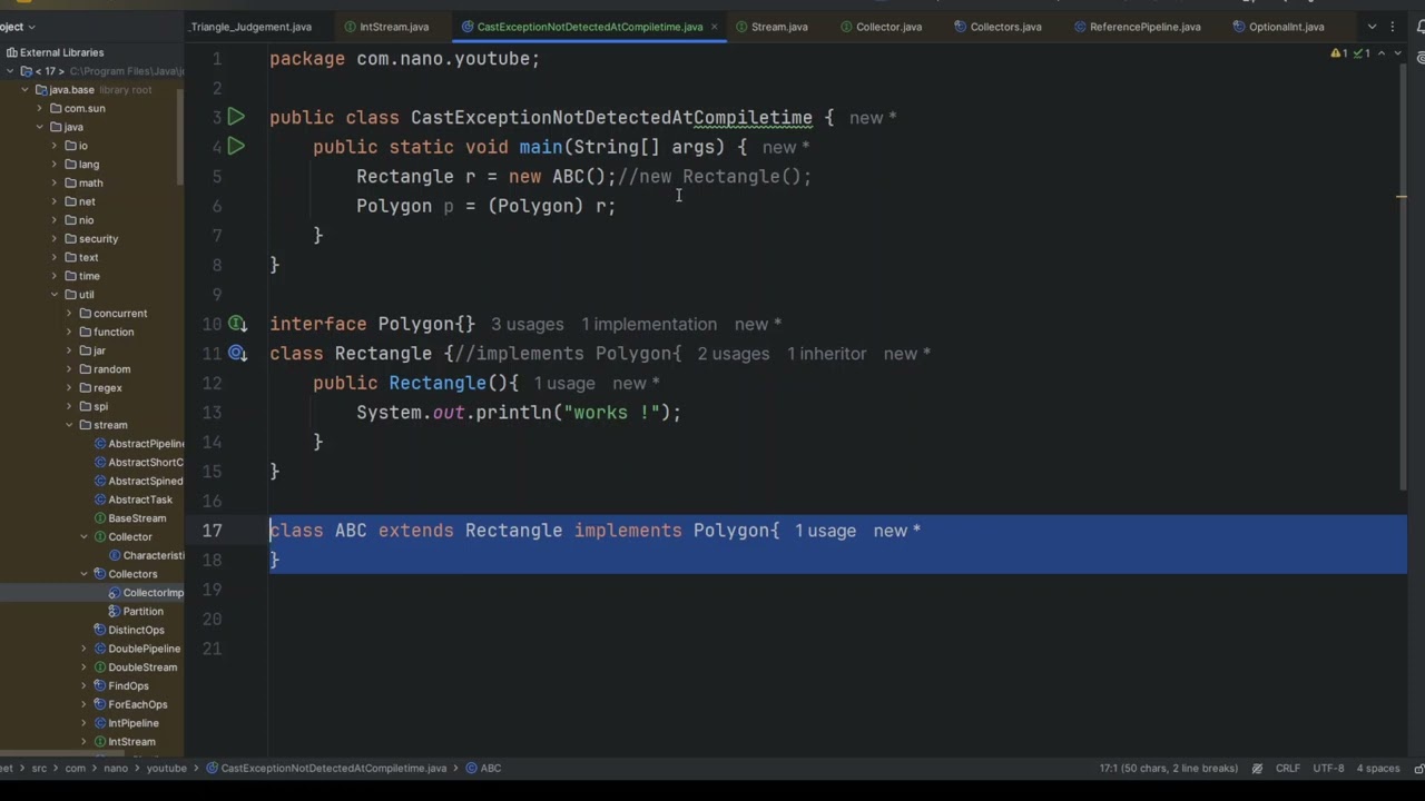 Java ClassCastException - Why is it Runtime and Not Compile Exception?