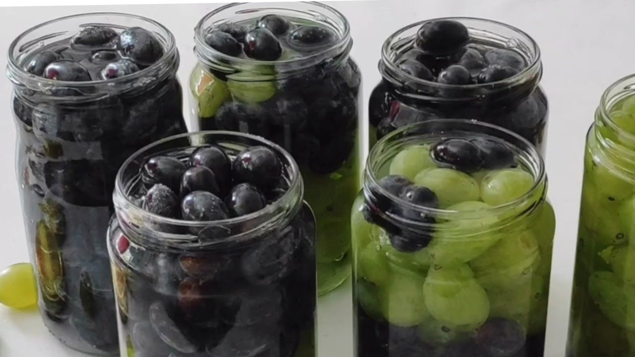 KOMPOT OD GROŽĐA U TEGLI, BEZ KONZERVANSA. Najukusnije grožđe tokom zime! #4k