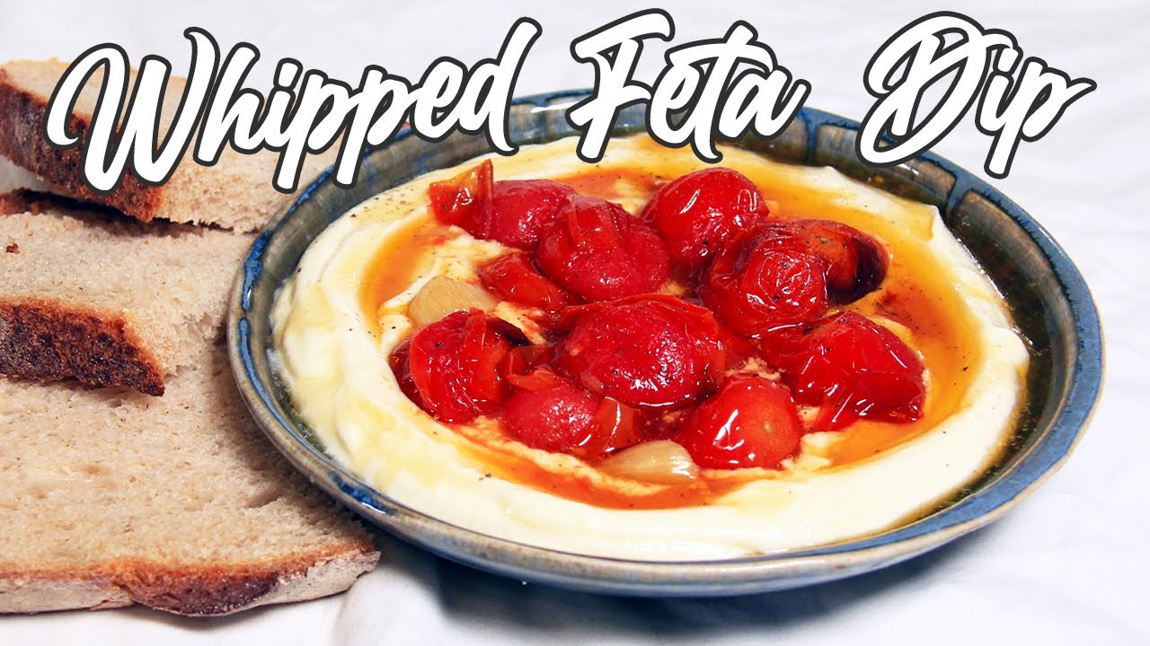 The EASIEST Whipped Feta Dip with Roasted Tomatoes