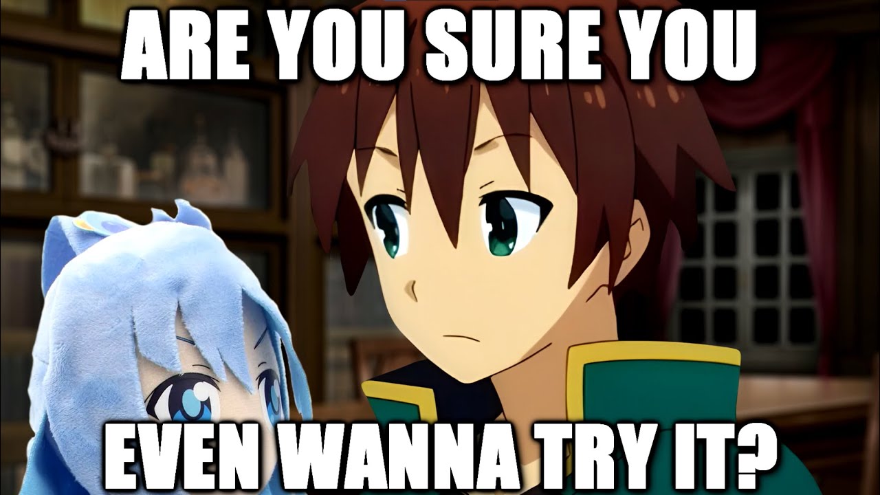 Kazuma and Aqua make liquor