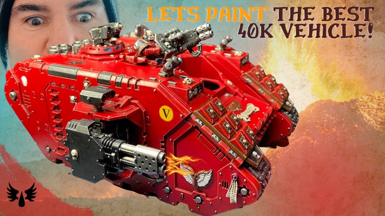 Painting an awesome 40k Blood Angels Land Raider Redeemer (Space Marines)