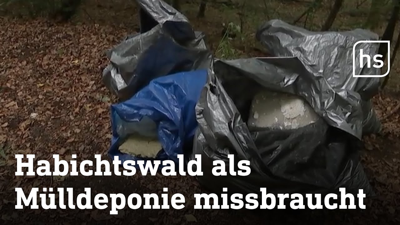 M&uuml;ll landet illegal im Wald | hessenschau