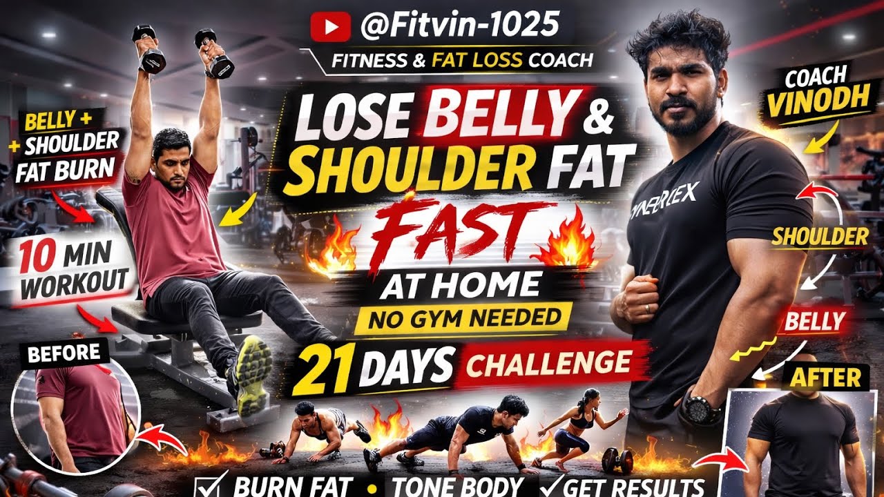Lose Belly & Shoulder Fat FAST 🔥 Home Workout for Busy People