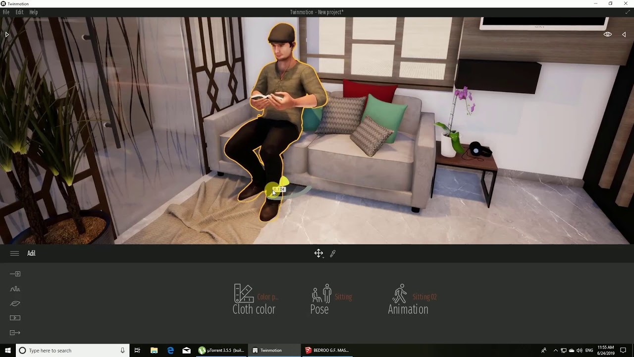 Twinmotion - making interior scene and BIM-motion tutorials