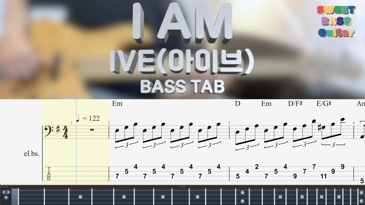 ★★★☆☆[IVE(아이브)] I AM 베이스 커버 Bass Cover (+BASS TAB)