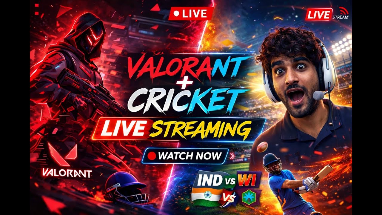 IND vs WI 🔥 DO OR DIE | Valorant + Cricket Live Streaming