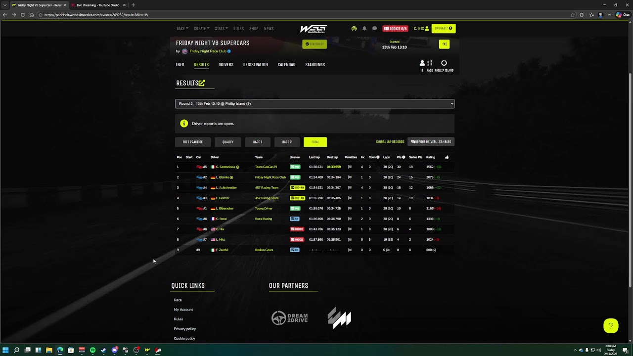 Friday Night V8 Supercars (Assetto Corsa With North East Ohio Sim Leage)