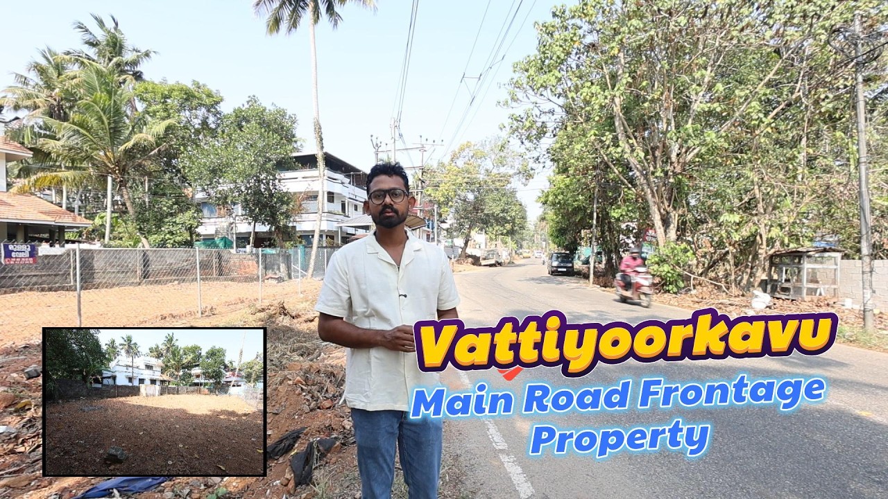 Vattiyoorkavu-Peroorkada Main Road Frontage ൽ 8.5 Cent Property വിൽപ്പനക്ക് Owner No.+91 97472 95406