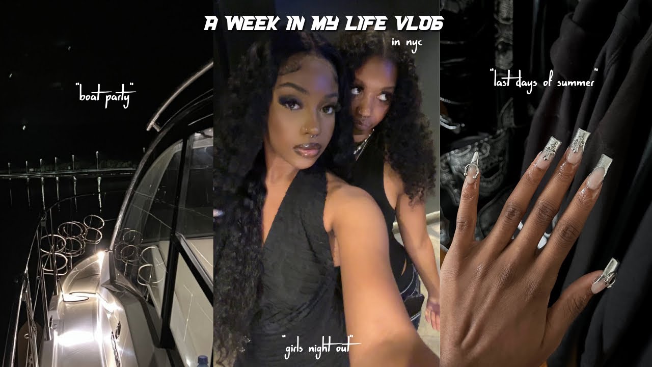 nyc vlog | week in my life, playlist grwm, boat party, night out, new restaurants
