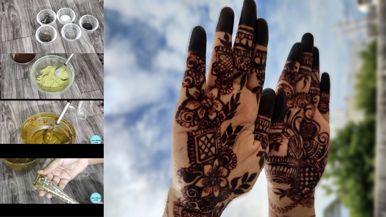 How to make organic Henna paste and the secret for dark stain - Zain's Mehndi