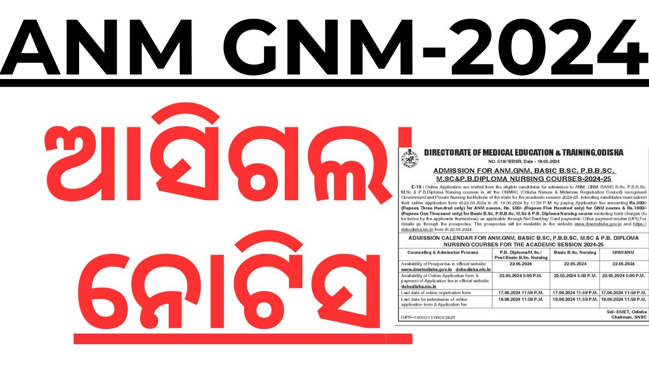 15000 ANM GNM NURSING ADMISSION 2024 I FULL NOTIFICATION I TOTAL SEATS I SELECTION PROCESS I ANM GNM