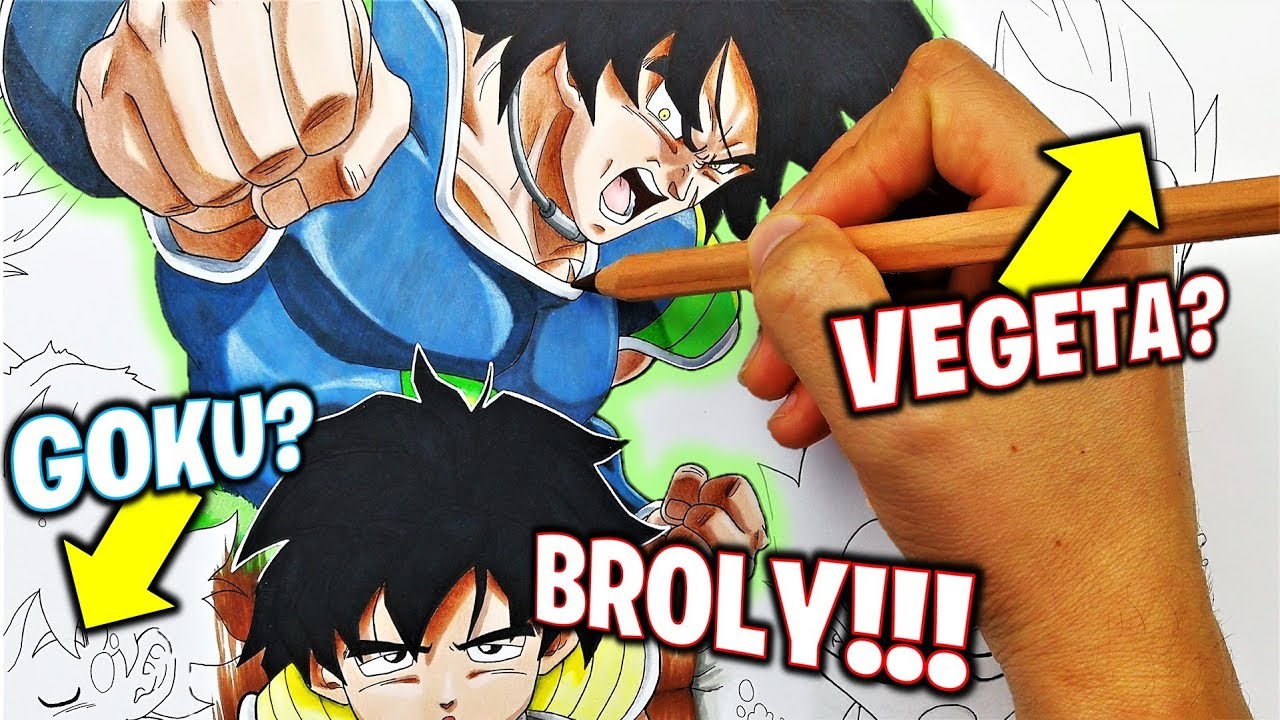 Dibujando 3 SAIYANS Unidos Por el Destino Parte 1 - BROLY - Pelicula Dragon Ball Super