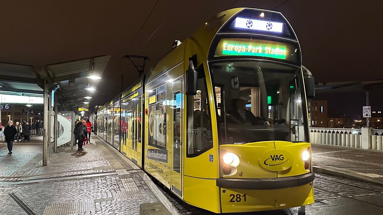 Unsere 🚋Straßenbahnen bringen die Fans zum Stadion#VAG ❤️Freiburg🌲 Schwarzwald🇩🇪