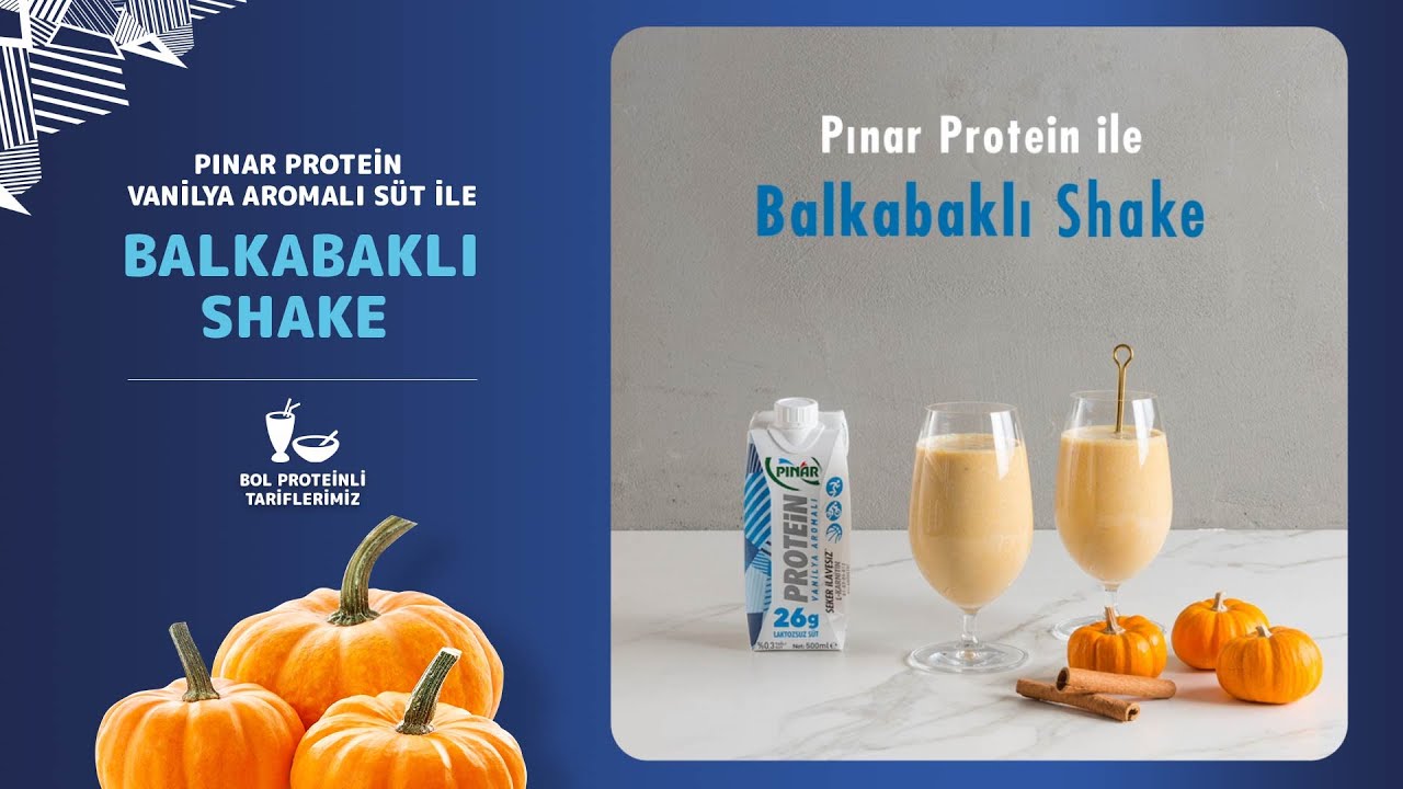 Pınar Protein S&uuml;t ile Balkabaklı Shake Tarifi