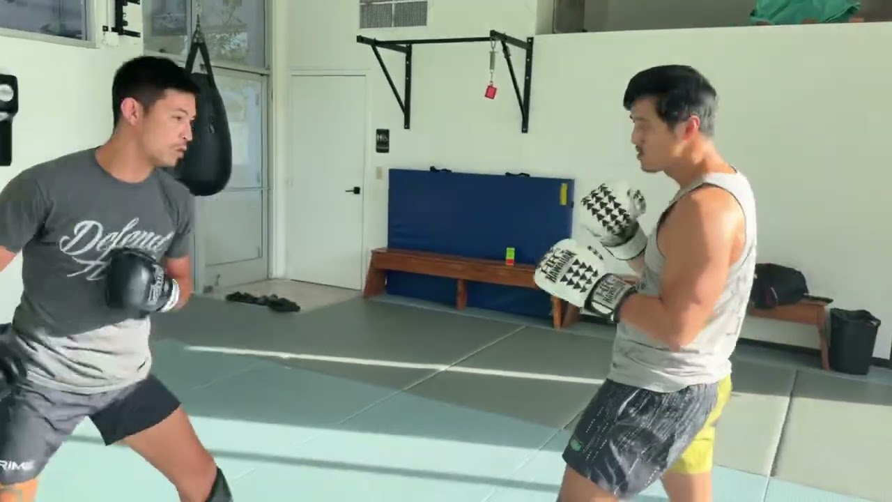 Martin “The Spartan” Day drilling with Keegan Ho at Prime Martial Arts Kailua 