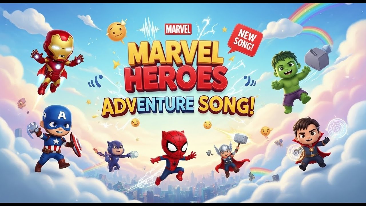 Marvel Heroes Adventure Song  | Superhero Kids Nursery Rhyme | Fly, Swing & Smash with Baby Avengers