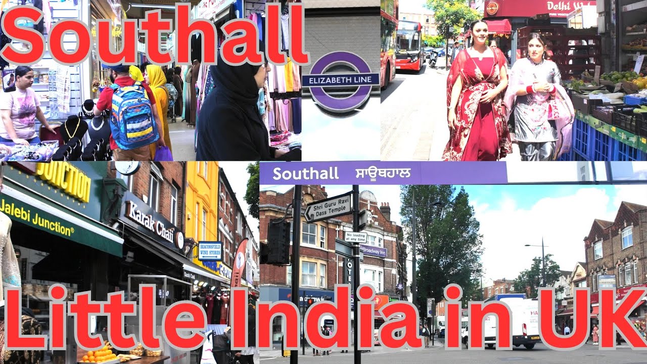 Walk in Southall London England UK Biggest Punjabi/Sikh Community little India