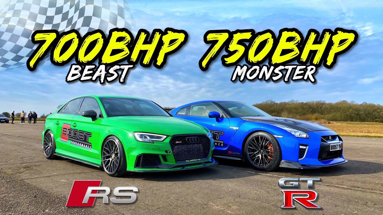 STREET KINGS.. 750BHP R35 GT-R vs 700BHP AUDI RS3