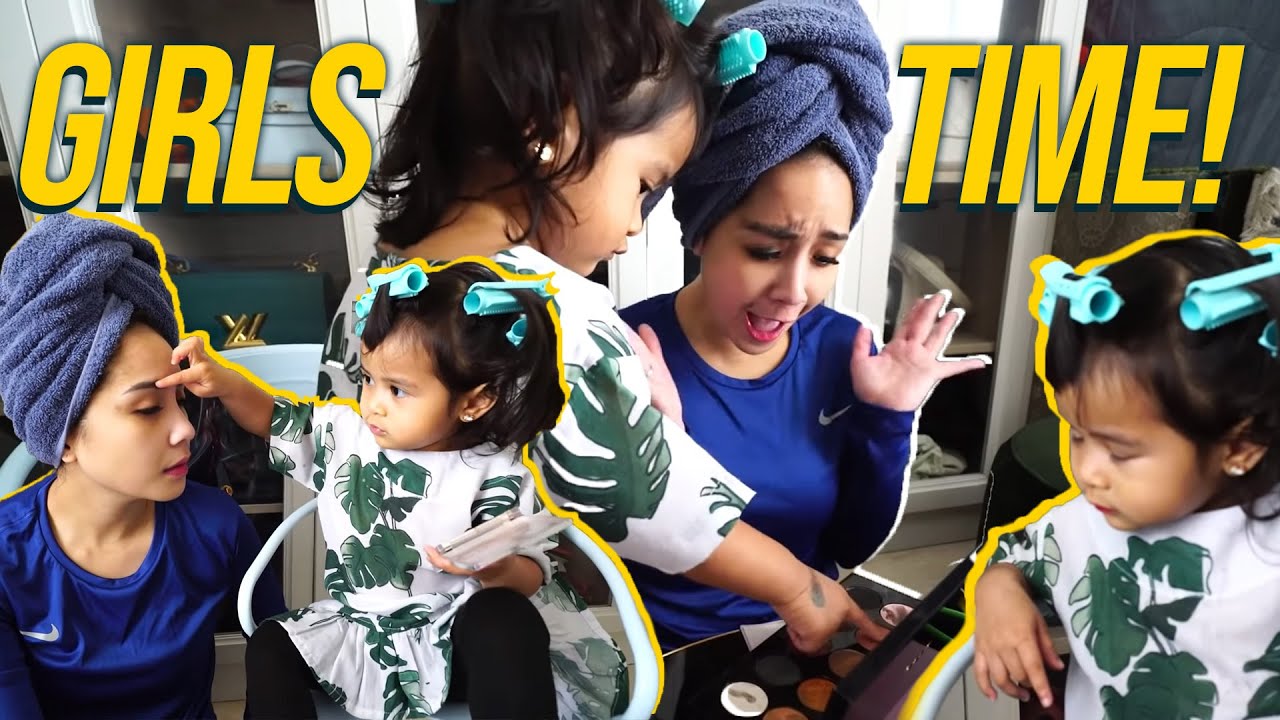 ANSARA DI MAKEUP-IN MAMA GIGI MALAH TIDUR!! GEMES BANGET!!