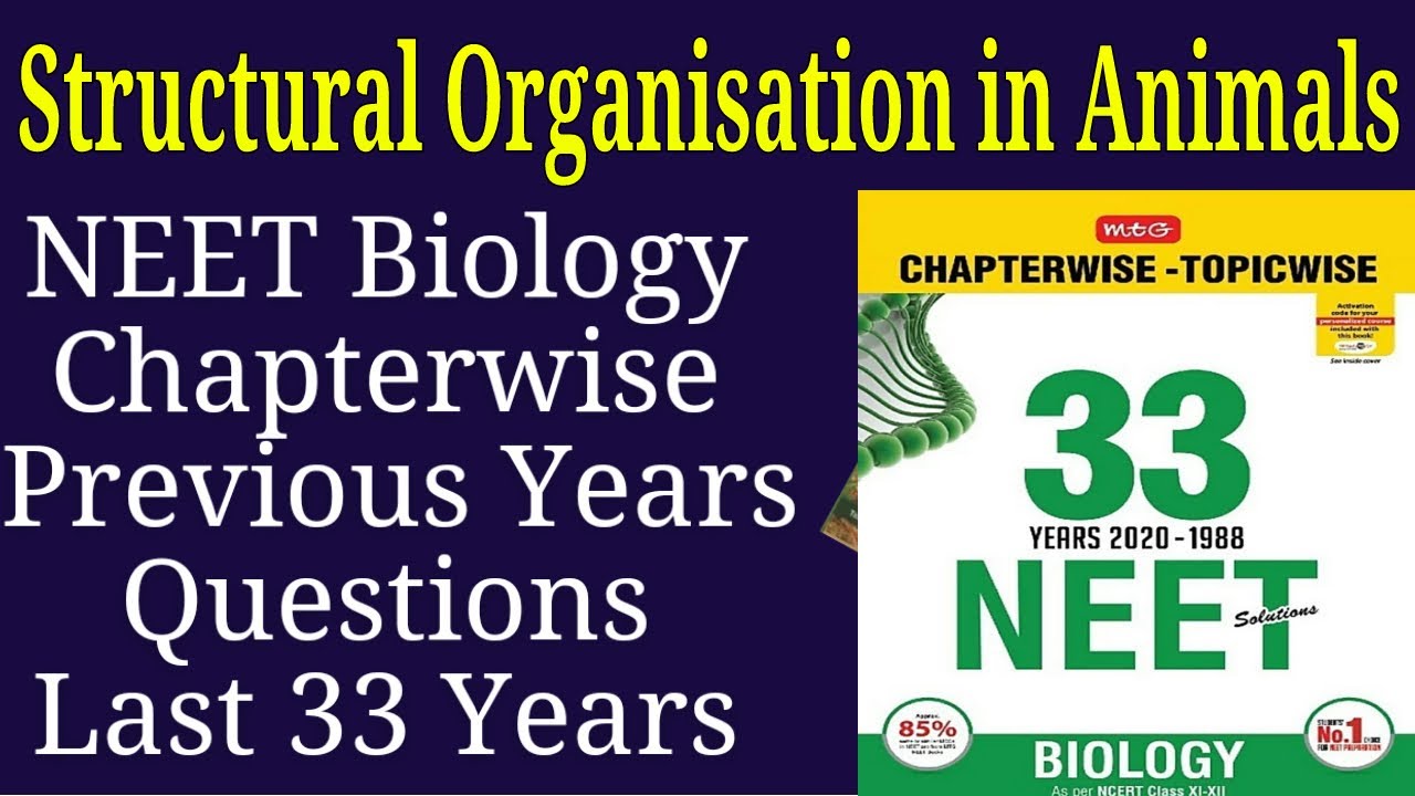 Structural organisation in animals class 11 neet previous year questions