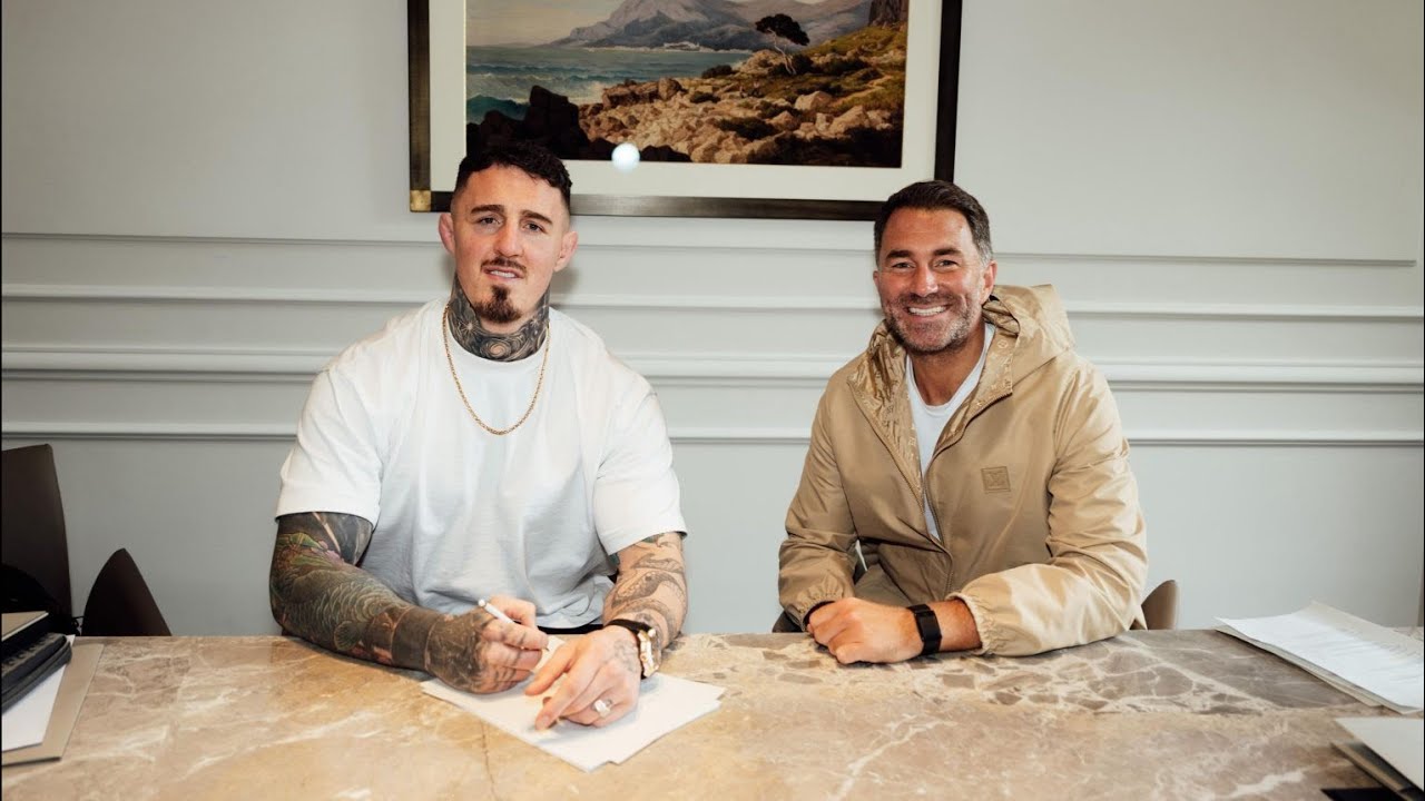 EDDIE HEARN signs UFC champ TOM ASPINALL to the new MATCHROOM TALENT AGENCY. 