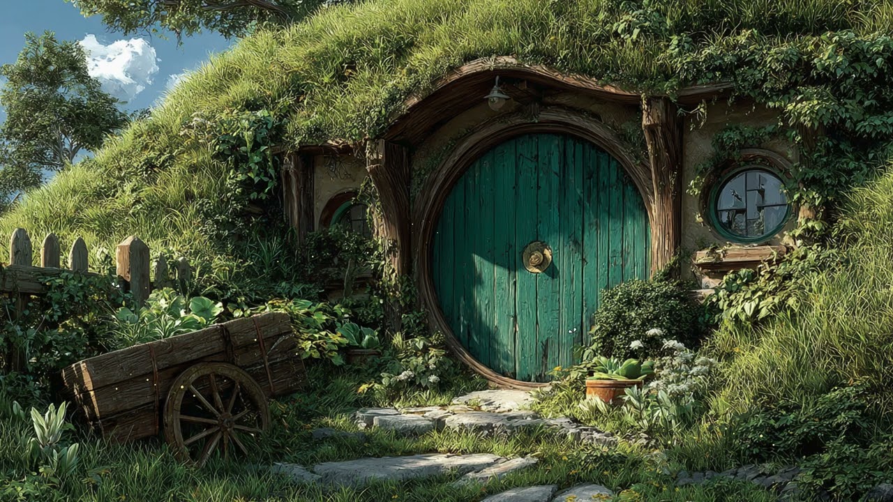 Cozy Hobbit Hole Ambience  | 3 hours of Nature Sounds for Relaxing & Studying | LOTR Inspired
