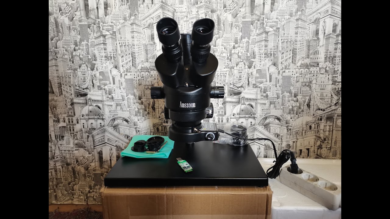 Amszoom trinocular microscope 3.5-90Х 165мм