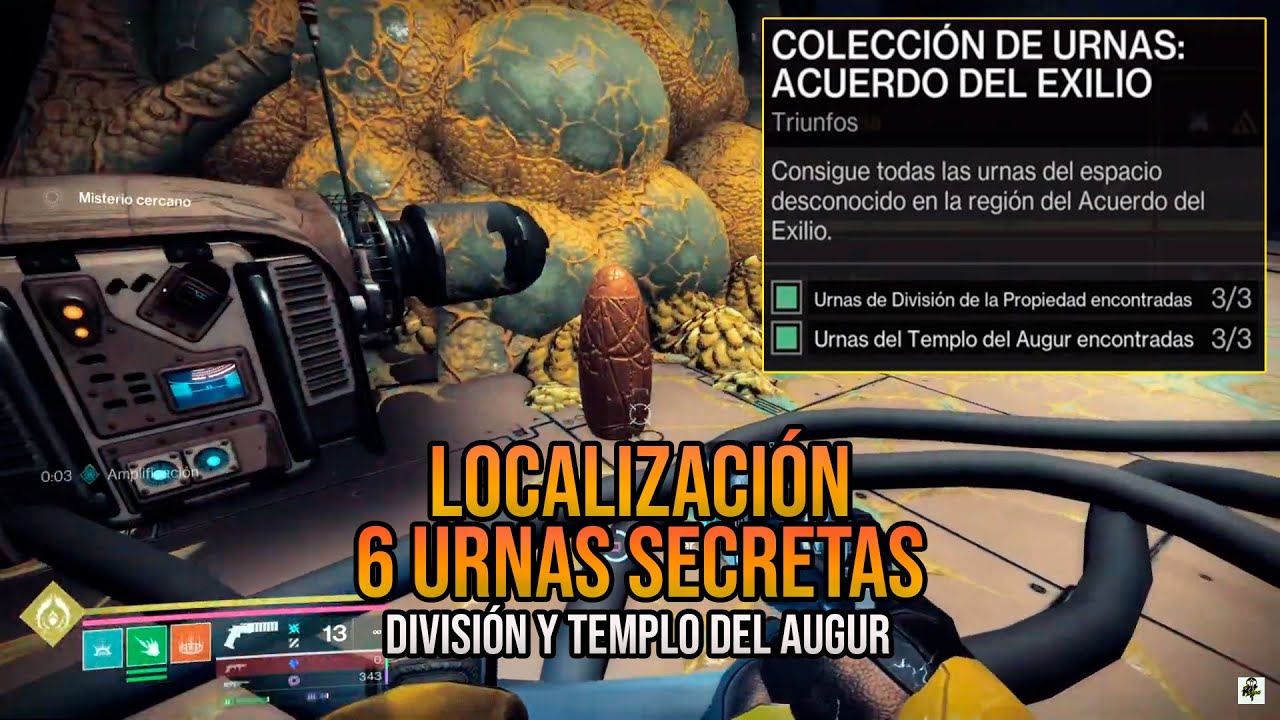 Templo del Augur y División de la propiedad *Localizacion de las 6 URNAS SECRETAS* - Destiny 2