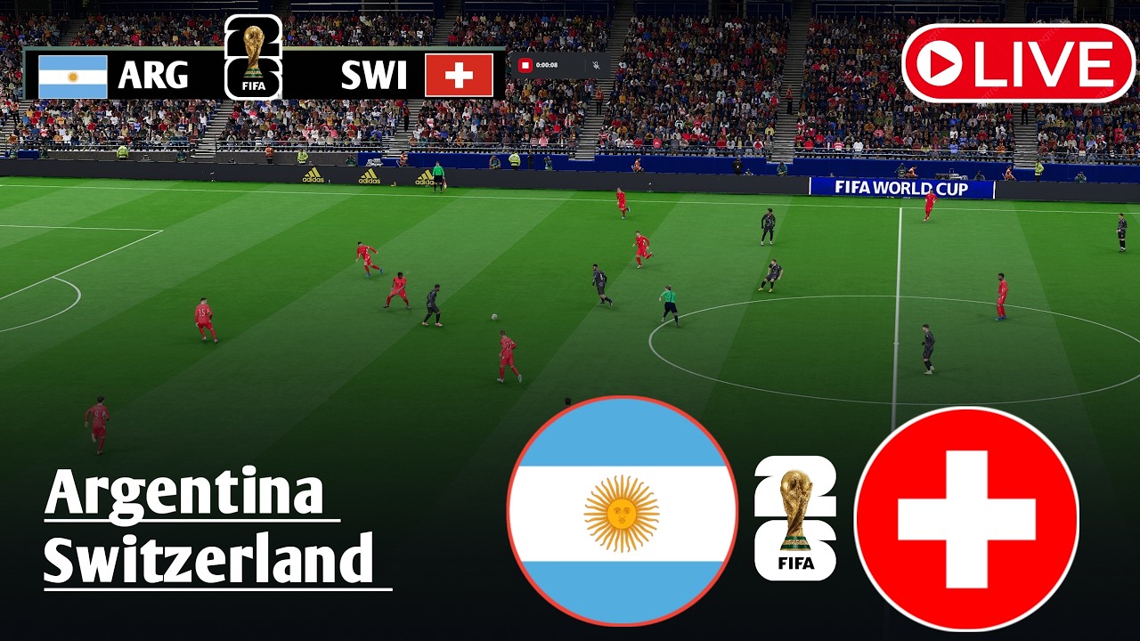 Argentina vs Switzerland Live | FIFA World Cup 2026 | Full Match Streaming | Video Game Simulation
