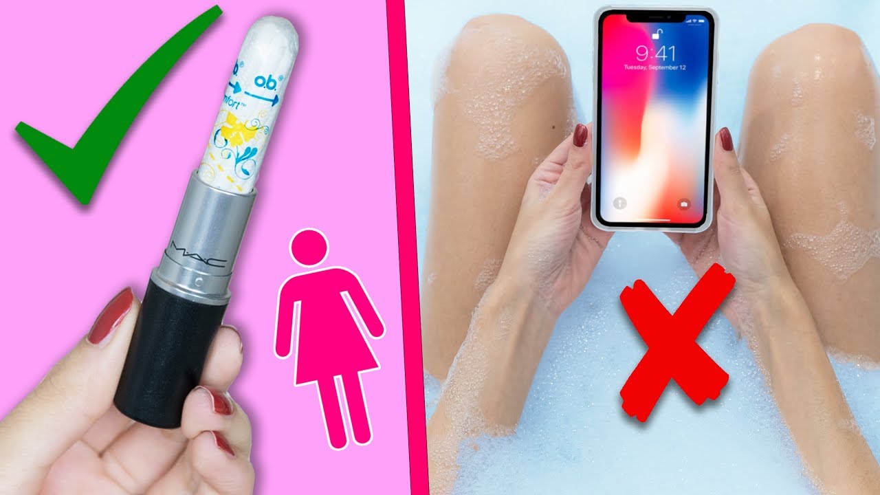 13 MÄDCHEN LIFE HACKS MIT DENEN DU NICHT RECHNEST! 🚺 PERIODE IN SCHULE, IPHONE x BADEN | KINDOFROSY