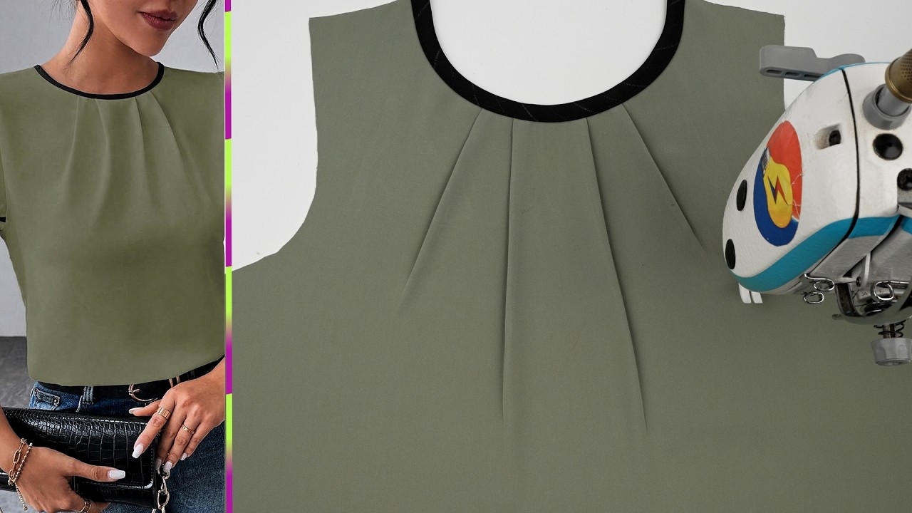 Trendy Pleat Neck Sewing Idea and Technique | Sewing Tips and Tricks