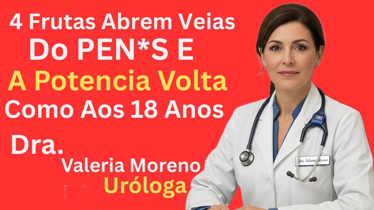 Urologista Alerta: 4 FRUTAS Desbloqueiam Circulação Íntima Após os 60 | Dra.Valeria Moreno