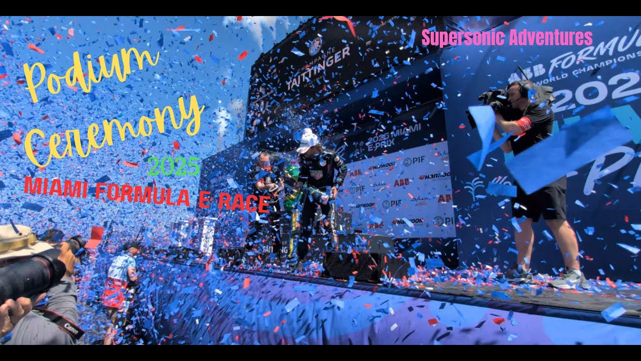 Podium Ceremony at the Miami Formula E Prix 4k