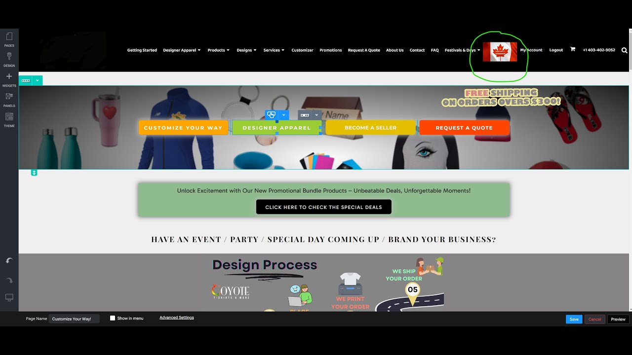 How to Add a Small Image or GIF to Your Coyote T-shirts Affiliated Store Header
