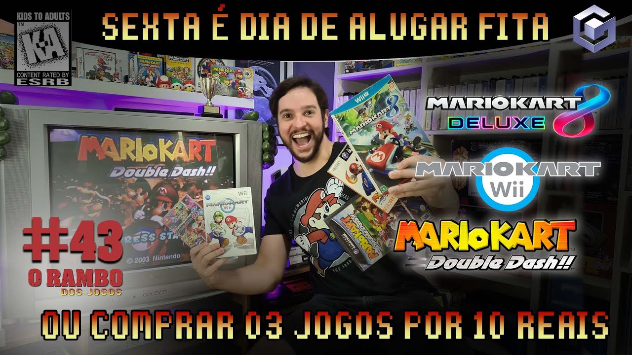MARIO KART DOUBLE DASH, WII  e 8 - análises dos últimos  jogos da franquia para os consoles de mesa.