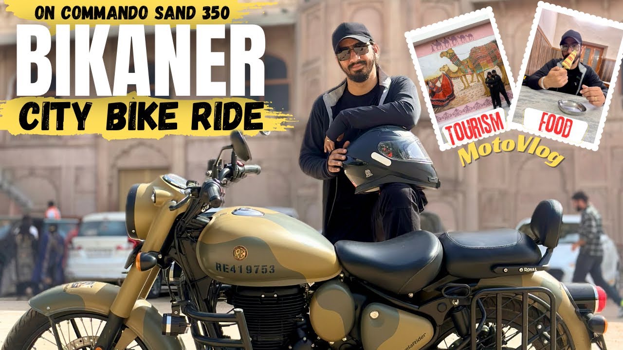 Bikaner City Tour by Bike: Top Tourist Places & Best Local Food | Junagarh Fort | Karni Mata 🐀