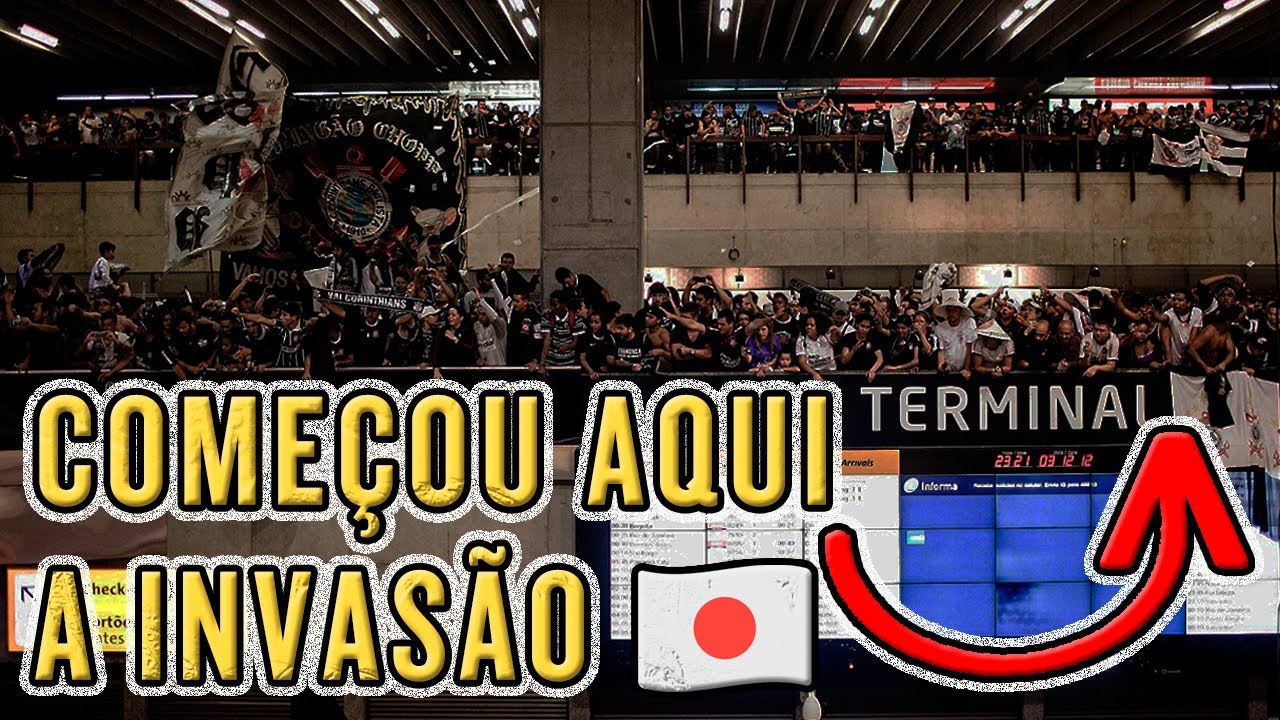 A INVASÃO COMEÇOU NO AEROPORTO: MULTIDÃO DE CORINTHIANOS QUE NÃO ACABA / PARTIU JAPÃO 2012