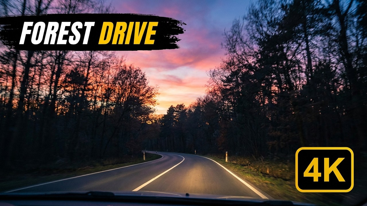 4K İstanbul's forest roads in the evening | From Bağcılar to Ümraniye |  Yavuz Sultan Selim Bridge